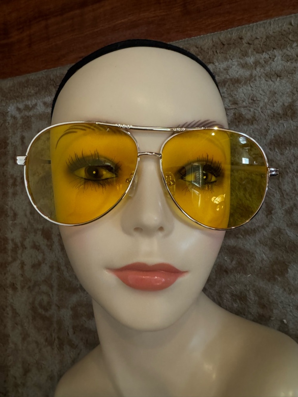 Yellow lens aviator sunglasses karge